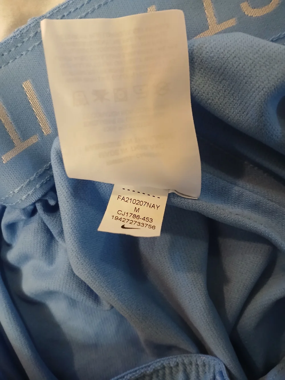 Nike Tempo Luxe Dri Fit Women’s Light Blue Athletic Shorts with White Swoosh
